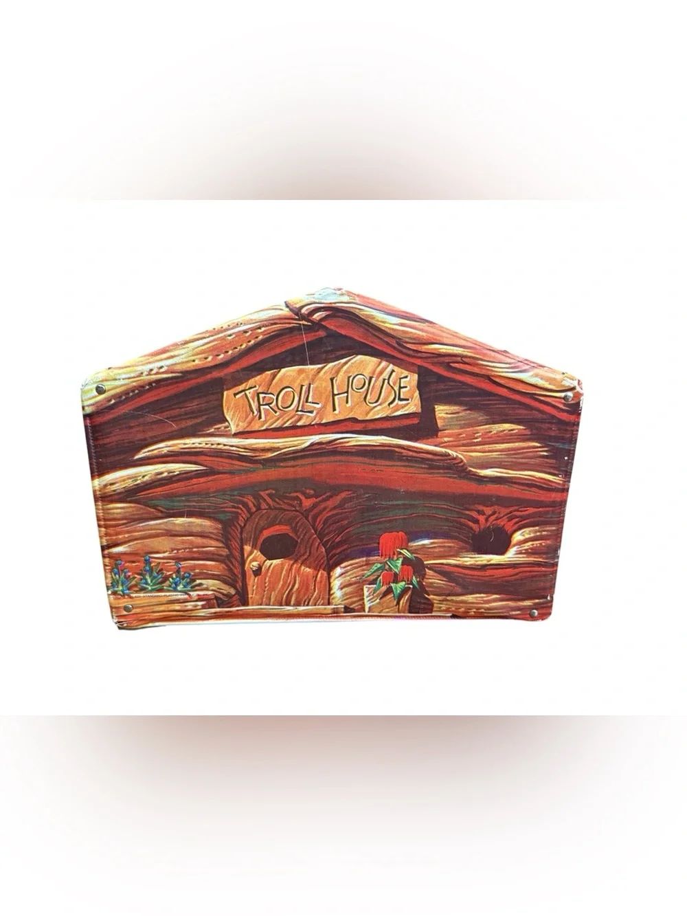 Vintage 1960s Trolls Carrying Case Play House with Doll Damaged Handle